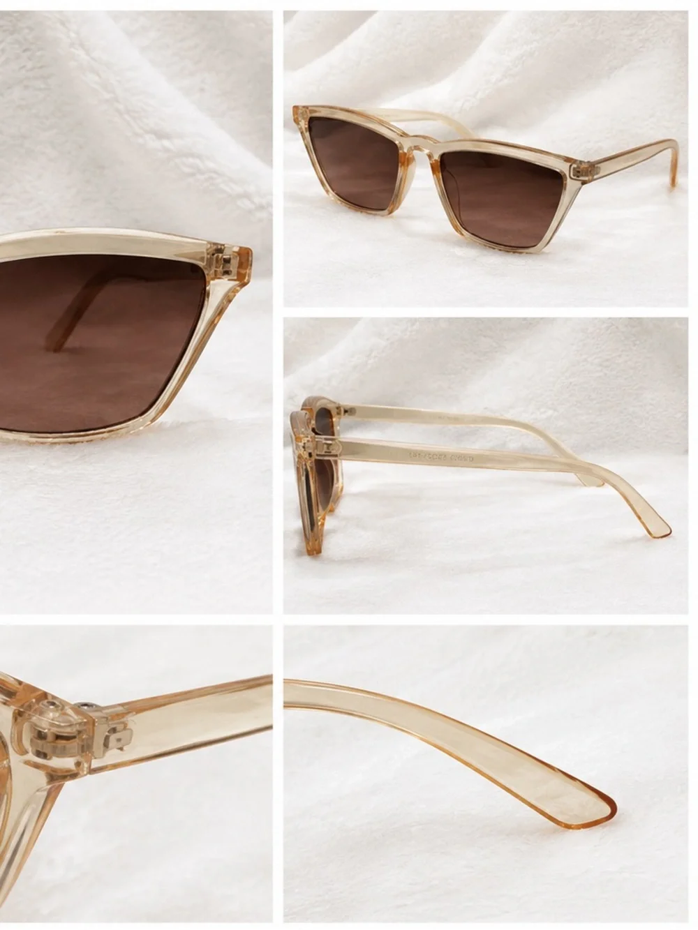 Transparent Brown Square Sunglasses - Women Accessories